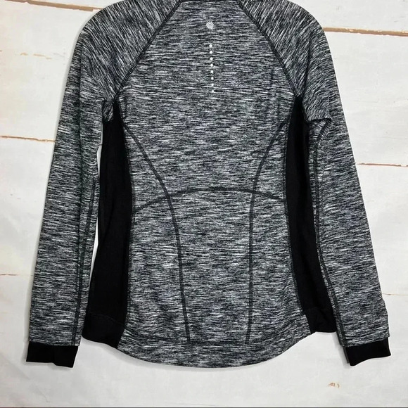 Tangerine Fleece Active Jacket Size Small Heather Gray/Black Full Zip Long Sleev - Picture 4 of 10